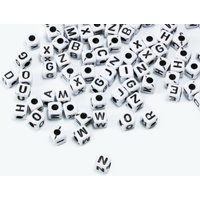 Buchstabenperlen A-Z, Mix, 5 mm, weiß, 100 Stück von vendor-unknown