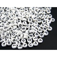 Buchstabenperlen A-Z mix 100/200/500/1000 Stk. weiß schwarz Buchstaben Perlen Buchstabenperlen A-Z mix 100/200/500/1000 Stk. weiß schwarz Buchstaben Perlen von vendor-unknown