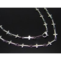 Edelstahl Kette 45 cm Kreuz Kreuze Halskette Modekette Edelstahlkette, neu von vendor-unknown
