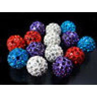 Edle Perlen Strass 12mm Kugel Perle Ball Strassperlen Kristall Metallperlen, neu von vendor-unknown