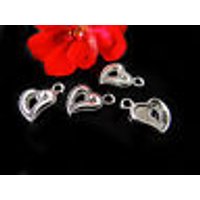 Herz Anhänger 17x12mm 10 Stk. Herzchen Charm silberfarben Armband, A-18,1 von vendor-unknown