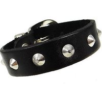 Lederarmband mit Nieten 19,5 bis 22,5 cm Armband Echt Leder schwarz Gothic Biker Lederarmband mit Nieten 19,5 bis 22,5 cm Armband Echt Leder schwarz Gothic Biker von vendor-unknown