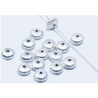 Linsen aus 925 Silber, gebürstet, Ø 4 / 5 / 6 mm 5 mm / 10 Stück von vendor-unknown