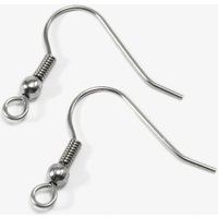Ohrhaken aus Edelstahl, mit Kugel und Spirale, 20 mm von inwaria