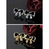 Ohrstecker Schleife Ohrringe Strasssteine Ohrschmuck Strass, neu von vendor-unknown