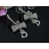 Ohrstecker Schleife Strass Steine 1 Paar Ohrringe Ohrschmuck, neu von vendor-unknown