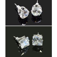 Ohrstecker mit Zirkonia Ohrringe Ohrhänger rund quadratisch Ohrschmuck, OS-20 von vendor-unknown