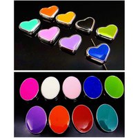 Perlen Herzform Oval Acryl Glitzer Perle Spacer Farbwahl Zwischenperlen, neu von vendor-unknown