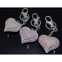 Schlüsselanhänger Herz Strass Steine Herzchen Taschenanhänger neu, #2 von vendor-unknown