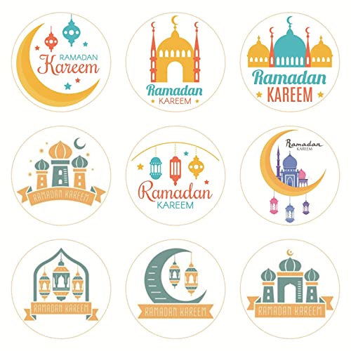 90pcs Eid Mubarak Aufkleber Dekoration Geschenkbox Versiegelung Tags Islam Ramadan Kareem Party Dekor Verpackung Aufkleber Label Dekor von Vepoty