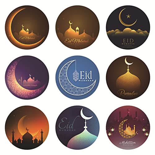 vepoty 90pcs Eid Mubarak Aufkleber Ramadan Kareem Geschenkaufkleber Versiegelungsetiketten Für Muslimische Eid Party Decor Supplies von Vepoty