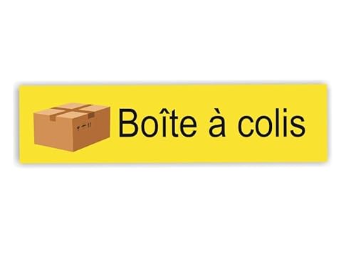 Paketbox Aufkleber für Frankreich und Belgien in Französich, Kennzeichnung für Ihre Paketbox (RPMw9) (Nr.11 gelb, 20 x 5 cm) von verkauflade by Chr/Su