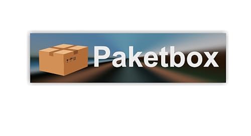 Paketbox Aufkleber zur Kennzeichnung Ihrer Paketbox in verschiedene Größen und Designs (RMw10/13) (silberblau schlank, 10cm Länge) von verkauflade by Chr/Su