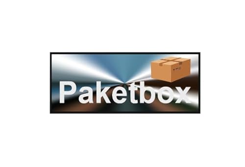 Paketbox Aufkleber zur Kennzeichnung Ihrer Paketbox in verschiedene Größen und Designs (RMw10/9) (silberblau mit schwarzen Rand, 30cm Länge) von verkauflade by Chr/Su