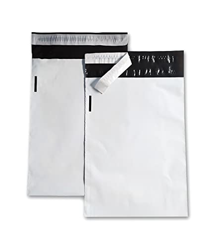 verpacking 100 Versandtüten Coex Versandbeutel für Kleidung Versandtaschen 240 x 325 mm [50my] Weiß/Schwarz von verpacking