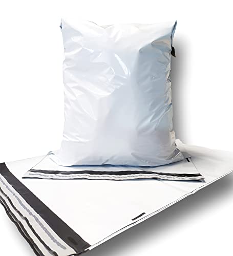 verpacking 100 Versandtüten Coex Versandbeutel für Kleidung Versandtaschen 400 x 500 mm [60my] Weiß/Schwarz von verpacking
