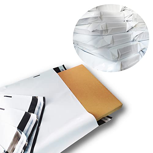 verpacking 1000 Versandtüten Coex Versandbeutel für Kleidung Versandtaschen 350 x 470 mm [60my] Weiß/Schwarz Blickdicht Selbstklebend Verpackungstüten Folienversandtaschen von verpacking