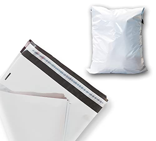 1000 Versandtüten Coex Versandbeutel für Kleidung Versandtaschen 550 x 750 mm [60my] Weiß/Schwarz Blickdicht Selbstklebend Verpackungstüten Folienversandtaschen von verpacking