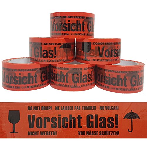 24 x VORSICHT GLAS Klebeband reißfest Standard abrollend, 48 mm x 66 lfm Verpacking 24 x VORSICHT GLAS Klebeband reißfest Standard abrollend, 48 mm x 66 lfm Verpacking von verpacking