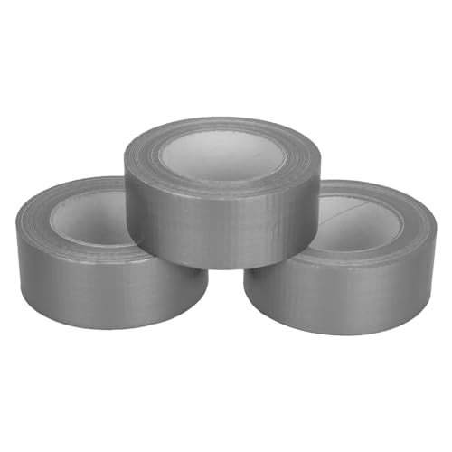 verpacking Premium Panzertape 50 m x 48 mm Silber Gewebeband Gaffa Tape Reparaturband hohe Klebekraft Klebeband mit Naturkautschuk-Kleber (3 Stück) verpacking Premium Panzertape 50 m x 48 mm Silber Gewebeband Gaffa Tape Reparaturband hohe Klebekraft Klebeband mit Naturkautschuk-Kleber (3 Stück) von verpacking