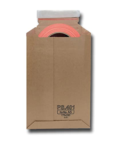 verpacking 50 Wellpappversandtaschen 175 x 250 mm für A5 Kartonversandtasche Versandtasche Pappe selbstklebend Versandumschläge aus Wellpappe von verpacking