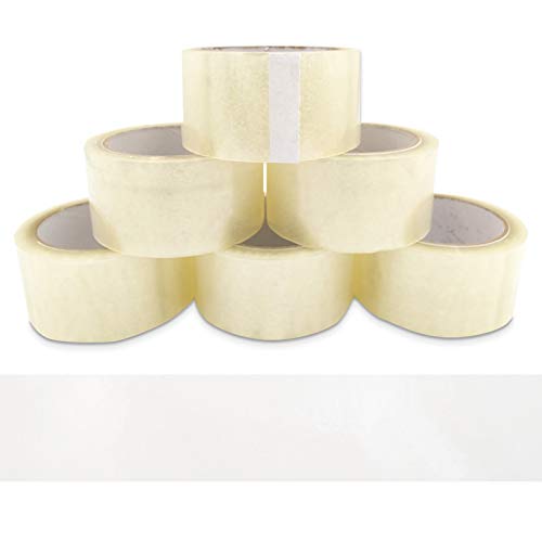 6 x Klebeband Transparent laut abrollend, 48 mm x 66 lfm Packband Paketklebeband von verpacking