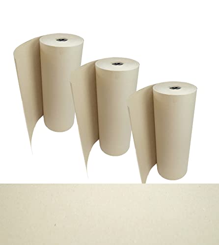 verpacking Schrenzpapier auf Rolle | 100 g/m² | 50 cm x 191 m 3 Rollen | Verpackungsmaterial Packpapier Füllmaterial Einwickelpapier Verpackungsfüllstoff Polsterpapier von verpacking