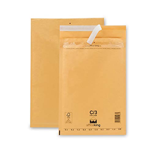 100 Luftpolstertaschen 150x215 mm C3 Versandtaschen geeignet für DIN A5 Luftpolsterumschlag braun Versandverpackung Polsterumschläge selbstklebend Verpacking von verpacking