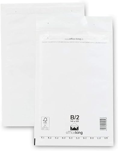 verpacking 200 Luftpolstertaschen weiß Gr. B2 (140x225mm) DIN A6+ C6 Luftpolsterumschlag Luftpolsterversandtaschen Luftpolsterversandumschläge Warenversandtasche Versandtasche von verpacking