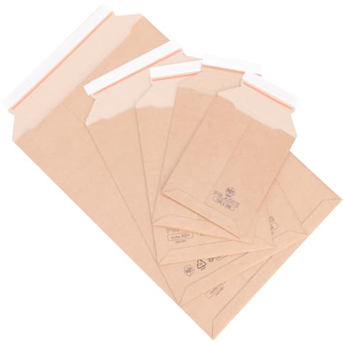verpacking 40 Versandtaschen (4 Größen mit je 10 Wellpapptaschen - für A6 | A5 | A5+ | A4) in Premium Qualität Braun Wellpapp Versandtasche Kartonversandtasche von verpacking