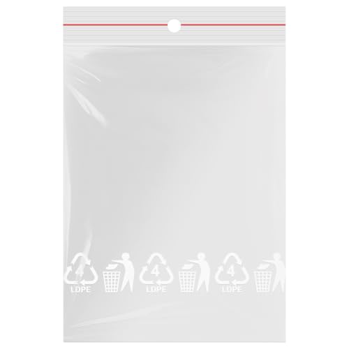 verpacking Druckverschlussbeutel 150 x 200 mm Transparent 50 mµ Polybeutel Zip-Beutel Wiederverschließbare Plastikbeutel Verschlussbeutel (400 Stück) von verpacking