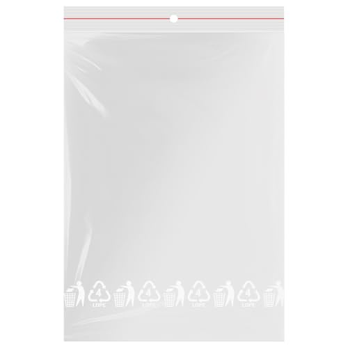 verpacking Druckverschlussbeutel 250 x 350 mm Transparent 50 mµ Polybeutel Zip-Beutel Wiederverschließbare Plastikbeutel Verschlussbeutel (800 Stück) von verpacking
