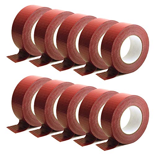 verpacking Gewebeband Panzertape 48,5mm x 50m (10 Rollen, Rot) Gewebeklebeband Innen und Au? en hohe Klebekraft Klebeband von verpacking