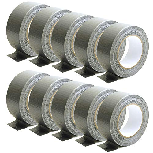 verpacking Gewebeband Panzertape 48,5mm x 50m (10 Rollen, Silber) Gewebeklebeband Innen und Au? en hohe Klebekraft Klebeband von verpacking