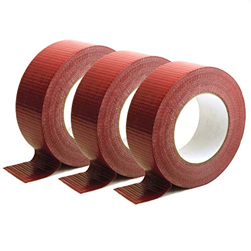 verpacking Gewebeband Panzertape 48,5mm x 50m (3 Rollen, Rot) Gewebeklebeband Innen und Au? en hohe Klebekraft Klebeband von verpacking