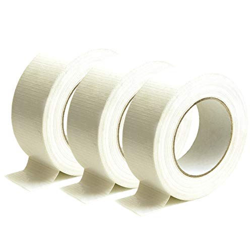 verpacking Gewebeband Panzertape 48,5mm x 50m (3 Rollen, Wei?) Gewebeklebeband Innen und Au? en hohe Klebekraft Klebeband von verpacking