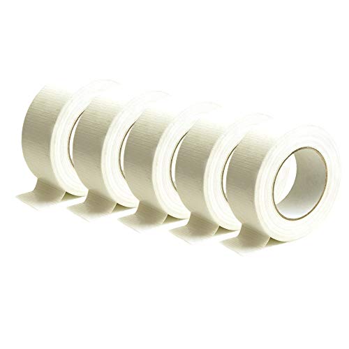 verpacking Gewebeband Panzertape 48,5mm x 50m (5 Rollen, Wei?) Gewebeklebeband Innen und Au? en hohe Klebekraft Klebeband von verpacking
