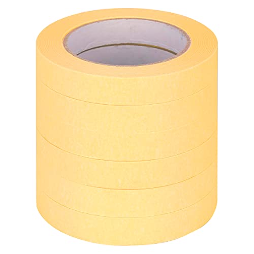 verpacking Kreppband 50 m lang Malerkrepp Malerband, Breite 19 mm Abdeckband Klebeband Malerabdeckband Malerklebeband Handwerkerband (6 Rollen) von verpacking