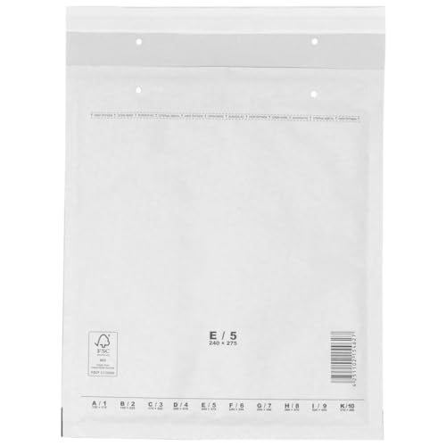 verpacking Luftpolstertaschen Versandtaschen Luftpolsterumschlag E5, Innenma? 220 x 265 mm (Au? enma? 240 x 275 mm) Wei? Polsterumschl??ge selbstklebend geeignet f??r DIN B5+ (400 St??ck) von verpacking
