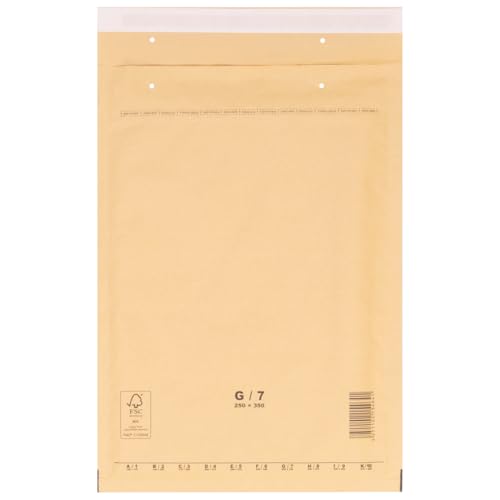 verpacking Luftpolstertaschen Versandtaschen Luftpolsterumschlag G7, Innenma? 230 x 340 mm (Au? enma? 250 x 350 mm) Braun Polsterumschl??ge selbstklebend geeignet f??r DIN A4+ C4 (800 St??ck) von verpacking