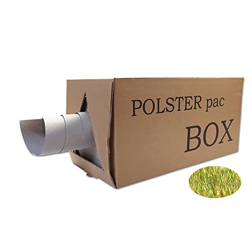 verpacking Papierpolster 37,5 cm x 200 m Graspapier 80g/m² Spenderbox Packpapier Füllmaterial Polsterpapier Einwickelpapier von verpacking