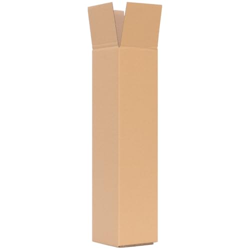 verpacking Versandhülse 440 x 105 x 105 mm eckig Braun [Ausführung & Stückzahl wählbar] Versandkarton Faltkarton 50 Stück von verpacking