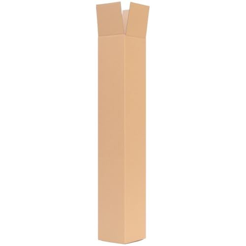 verpacking Versandhülse 630 x 105 x 105 mm eckig Braun [Ausführung & Stückzahl wählbar] Versandkarton Faltkarton 100 Stück von verpacking