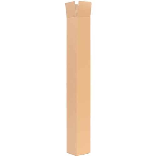 verpacking Versandhülse 870 x 105 x 105 mm eckig Braun [Ausführung & Stückzahl wählbar] Versandkarton Faltkarton 20 Stück von verpacking