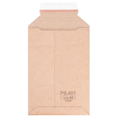 verpacking Wellpappversandtaschen Braun 175 x 250 mm ? A5 [Gr??? e und St??ckzahl w??hlbar] Kartonversandtasche Versandtasche Pappe selbstklebend Versandumschl??ge aus Wellpappe 1000 St??ck von verpacking