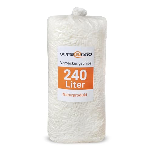 versando 240 Liter Verpackungschips Füllmaterial Polsterchips - 100% natürlich abbaubar aus Maisstärke versando 240 Liter Verpackungschips Füllmaterial Polsterchips - 100% natürlich abbaubar aus Maisstärke von versando