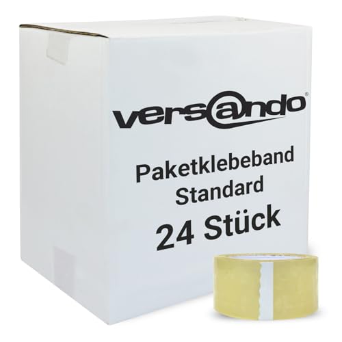 versando 24x Packband transparent 66m Klebeband zum Verpacken von Paketen + Kartons - starke Klebekraft 24 Rollen versando 24x Packband transparent 66m Klebeband zum Verpacken von Paketen + Kartons - starke Klebekraft 24 Rollen von versando