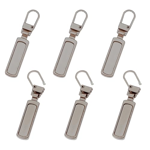 vgggrd 6 Stück Ersatzteile Reißverschluss Zipper, Universal Reißverschluss Zipper für Koffer Mantel Stiefel Jackenrucksäcke (Retro-Farbe) von vgggrd