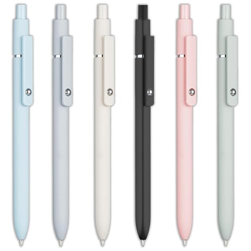 vgggrd 6 Stück Gelstifte, 0,5 mm Einziehbare Gelschreiber, Schwarz schnell trocknende Tinte, Gel Kugelschreiber für Tagebuch, Notizen, niedliche Büro, Schule vgggrd 6 Stück Gelstifte, 0,5 mm Einziehbare Gelschreiber, Schwarz schnell trocknende Tinte, Gel Kugelschreiber für Tagebuch, Notizen, niedliche Büro, Schule von vgggrd