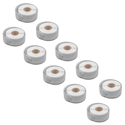 vhbw 10x Etiketten-Rolle 19mm x 147mm (150 Etiketten) Ersatz für Dymo 99016-1 für Etiketten-Drucker von vhbw